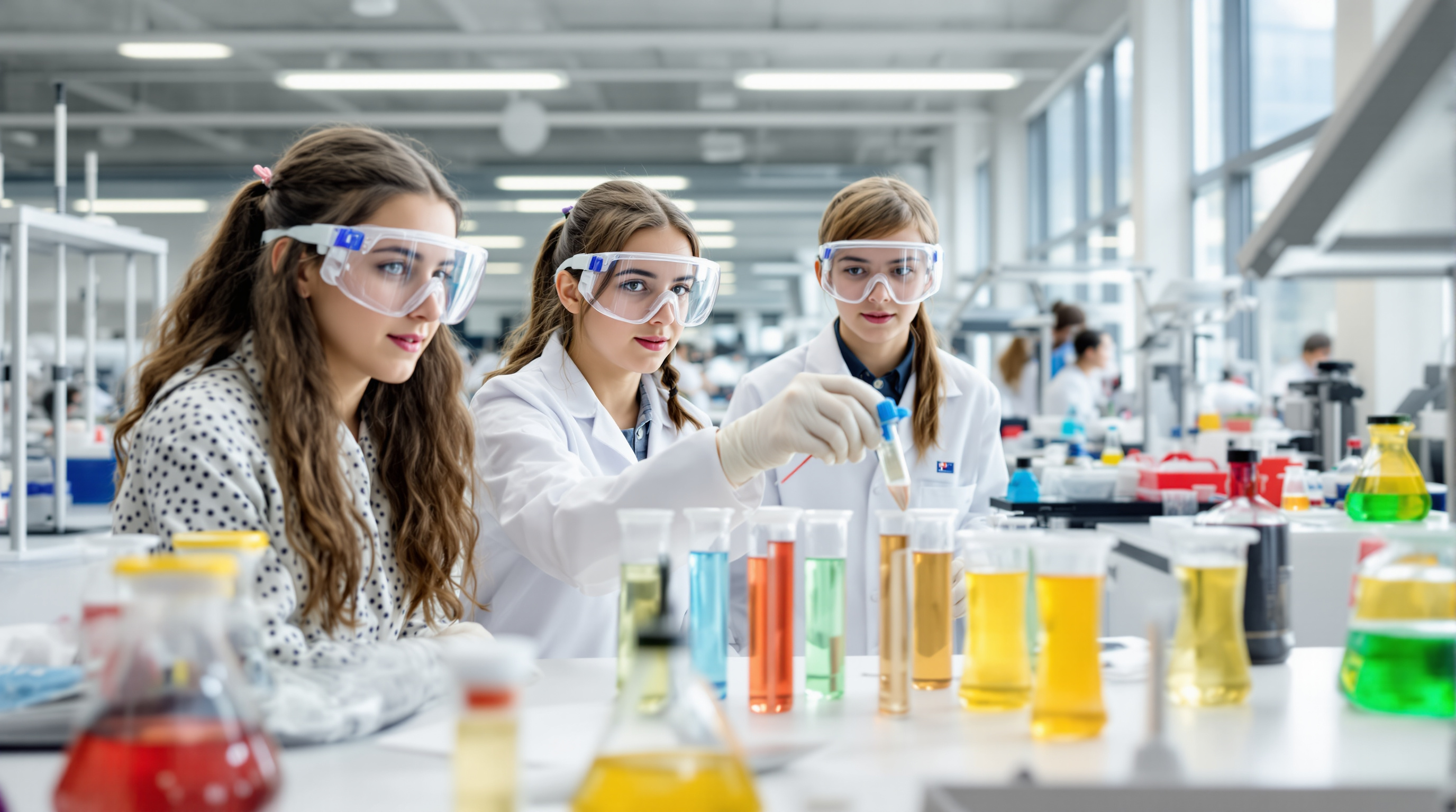 Birikim Dersaneleri fen laboratuvarı deney çalışması